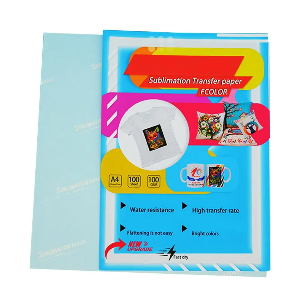 100PCS T-Shirt A4 Heat Transfer Paper Printing Clear Inkjet Waterslide Decal For Non-cotton Clothes T-shirt | Канцтовары для офиса