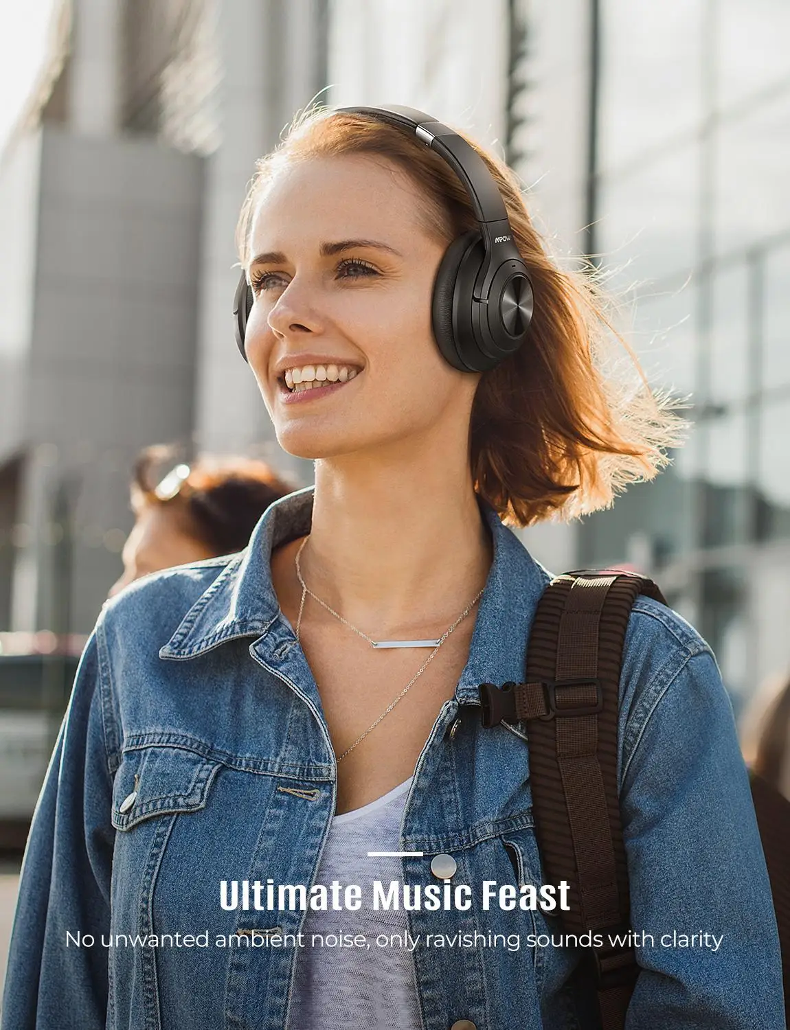 

Mpow H21 Hybrid Active Noise Cancelling Headset Wireless Bluetooth 5.0 Music Headphones 40h Playtime CVC 6.0 Mic For Smartphone