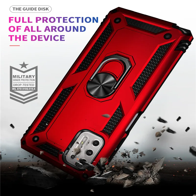 heavy duty armour car ring holder pc phone case for moto g power gplay gstylus e7power 2021 one 5g ace g10 g30 g100 bumper cover free global shipping