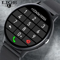 lige 2021 bluetooth answer call smart watch men full touch dial call fitness tracker ip67 waterproof 4g rom smartwatch for women