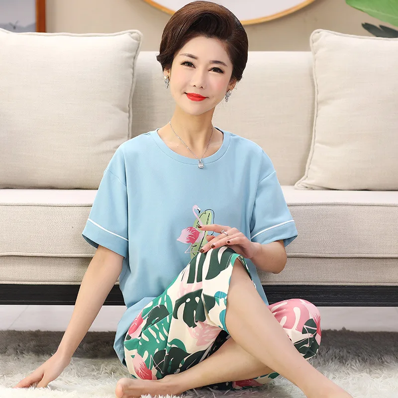 Женская пижама с принтом Журавля комплект из 2 предметов мягкая женская