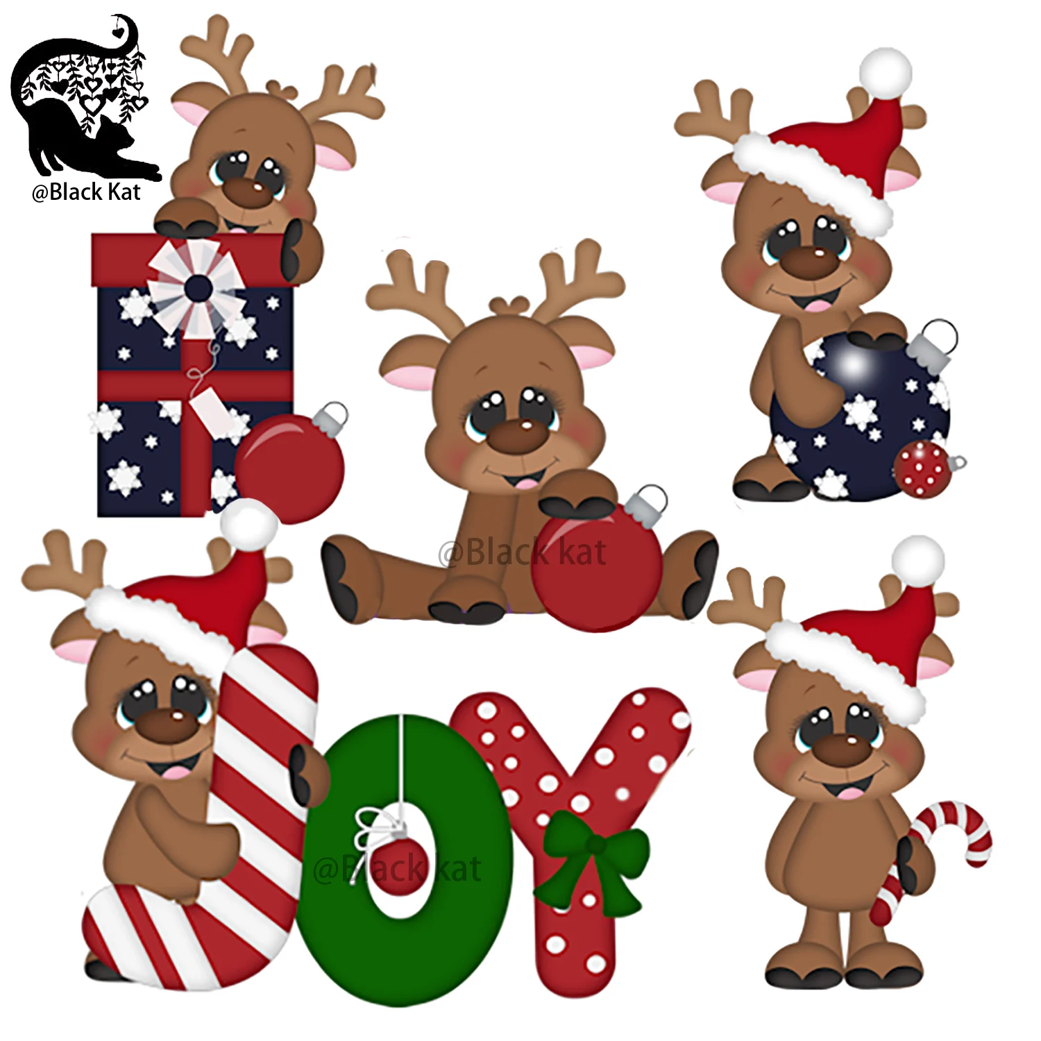 Пресс-формы с рождественским оленем JOY светлый шар конфеты тростник Санта лось