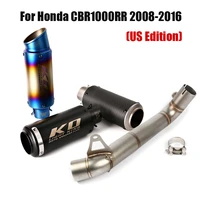 for honda cbr1000r 2008 2016 us edition exhaust middle link pipe escape connect tube 61mm vent pipe muffler slip on motorcycle