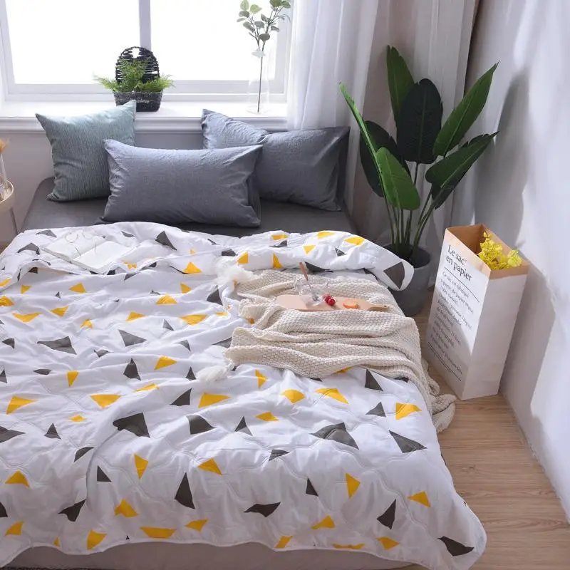 Летнее одеяло с рисунком совы рыбок фламинго одеяла мультяшное покрывало для