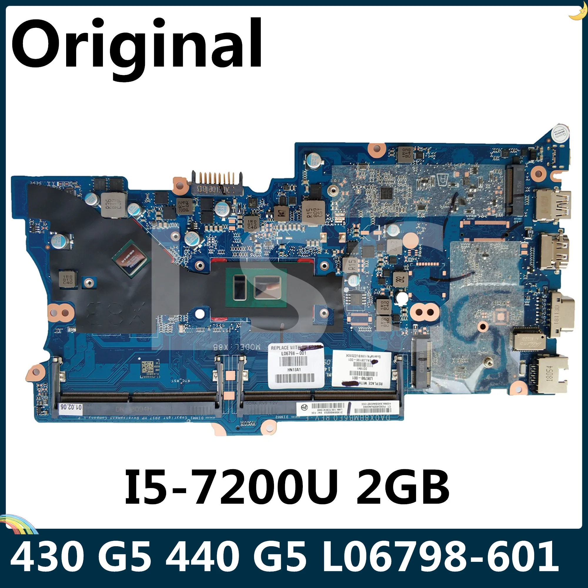 LSC For HP Probook 430 G5 440 Laptop Motherboard L06798-001 L06798-601 DA0X8BMB6F0 I5-7200U CPU DDR4 2GB 100% Tested | Компьютеры и