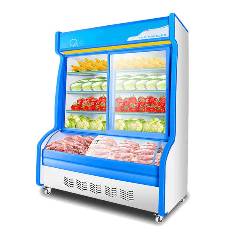 Коммерческий острый горячий шкаф для витрин двойной дверной пенный замок