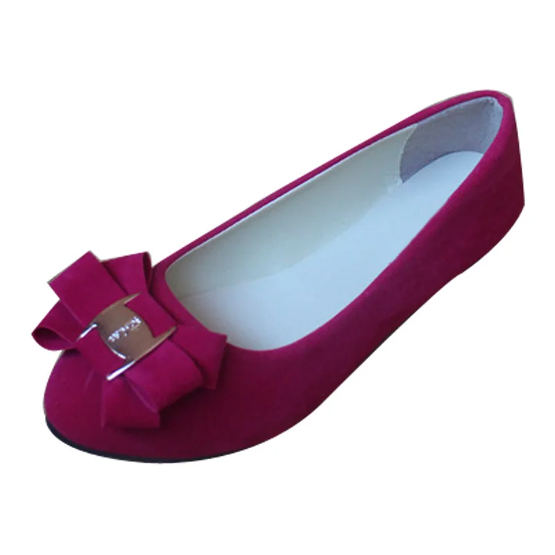 2021 С симпатичным бантом женская обувь на плоской подошве с закрытым носком
