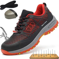 holfredterse safety work boots hot men steel toe puncture proof safety boot lightweight insulation shoes lbx 14 blueredorange