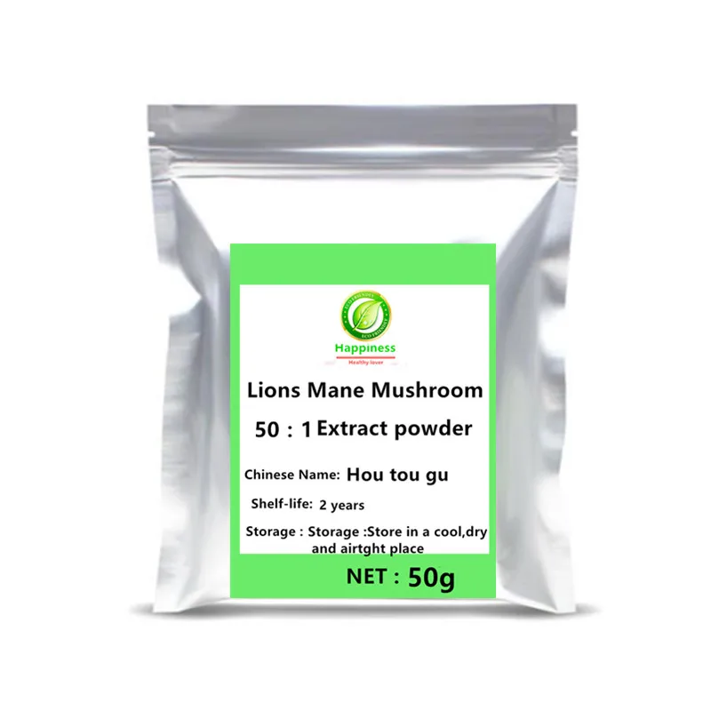 

Organic Lions Mane hedgehog comb Mushroom Powder Hericium erinaceus Extract Polysaccharide Women/Men Immunity Anti-Cancer