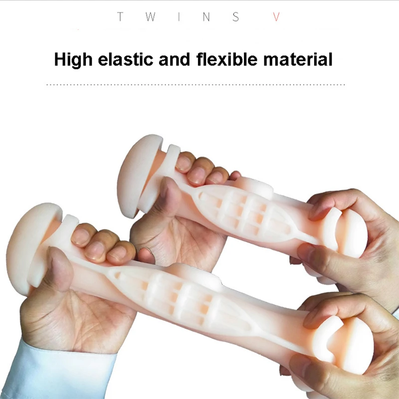 Youcups двухканальный мужской мастурбатор для мужчин силиконовая Анальная Вагина