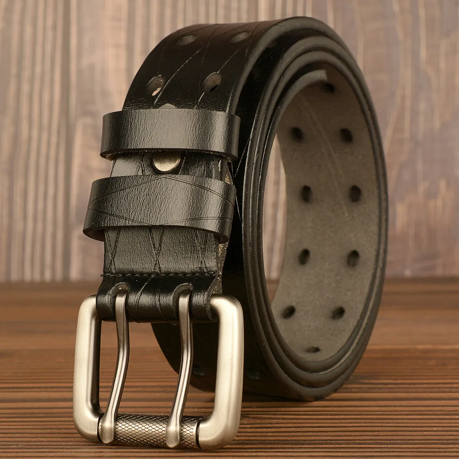 

Men's Cow Leather belts Luxury Strap Male Belts For Fashion Classice Vintage Pin Buckle Men Belt High Quality Large size 2021