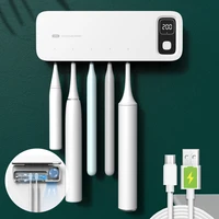 toothbrush holder rechargeable fast drying wall mounted tooth brush holder with led display for bathroom