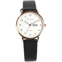 the round minimalist women ultra thin watches leather band fashion simple design quartz watch relogio feminina