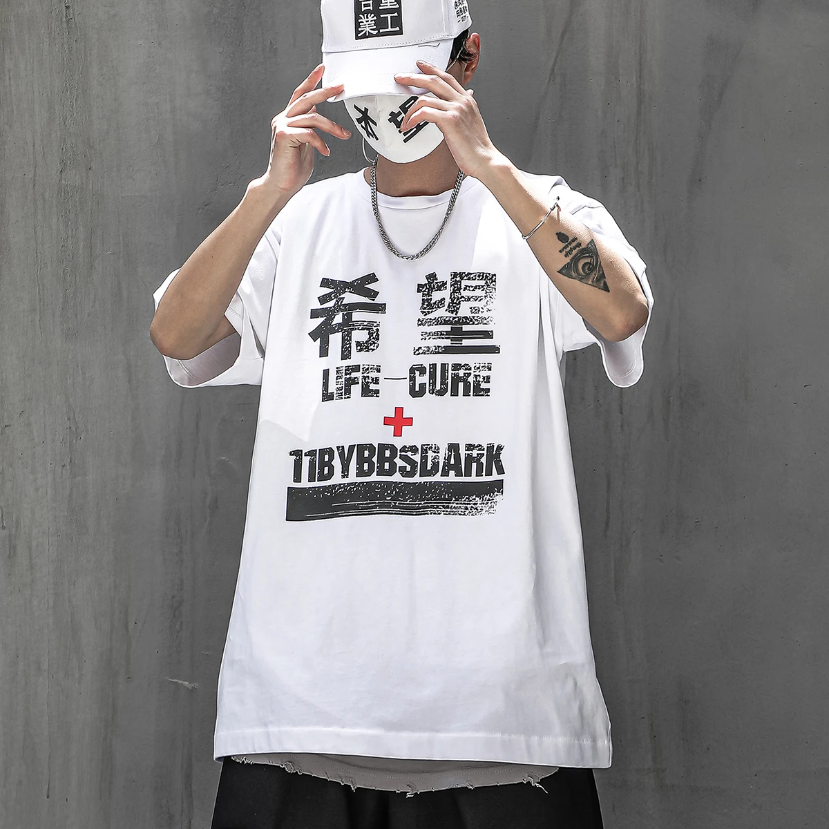 

Retro Hope Printed Harajuku Tshirts 2021SS Summer Cotton Loose Short Sleeve Shirts Streetwear Hip Hop T-Shirt Men