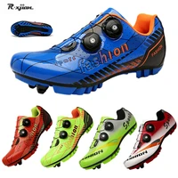 2020 new men and women professional mountain bike shoes breathable self locking double buckle triathlon cycling shoes eu35 47