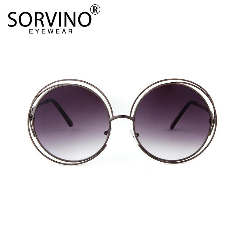 Женские круглые солнцезащитные очки с кристаллами SORVINO дизайнерские в ретро