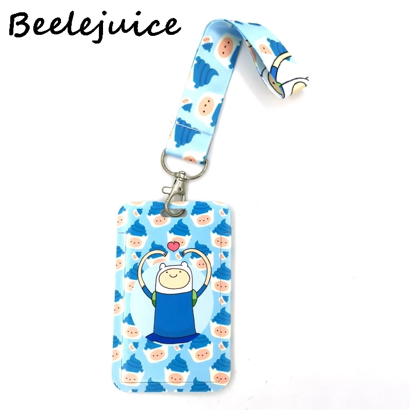 

Blue Cartoon Character Neck Keychain Necklace Webbings Ribbons Anime Cartoon Neck Strap Lanyard ID badge Holder Keychain Lanyard