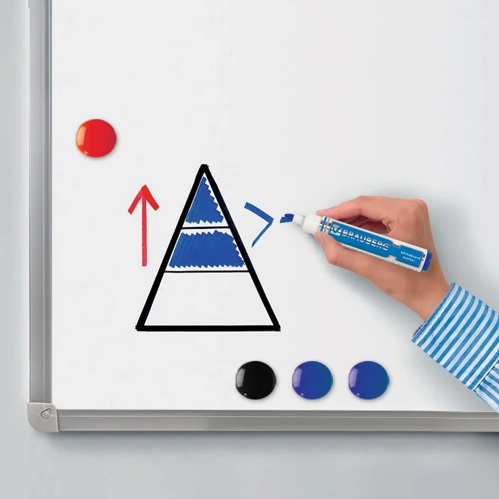 Magnetic marker board Brauberg Standard aluminum frame 10 years warranty Russia for drawing writing stationery | Канцтовары для
