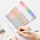 Набор цветных ручек для рисования, 12 шт., выделяющаяся подкладка для письма, маркер, Прозрачная Матовая Шариковая ручка 0,5 мм, канцелярские принадлежности, школа F808
