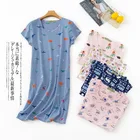 Удобная летняя сексуальная ночная рубашка с коротким рукавом, женская ночная рубашка, ночная рубашка для женщин, милые ночные рубашки с мультяшным принтом