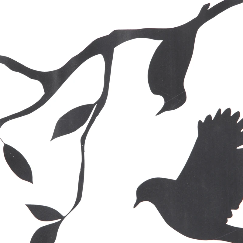 Черный ПВХ ветви птицы двери комнаты художественная Фреска настенные стикеры
