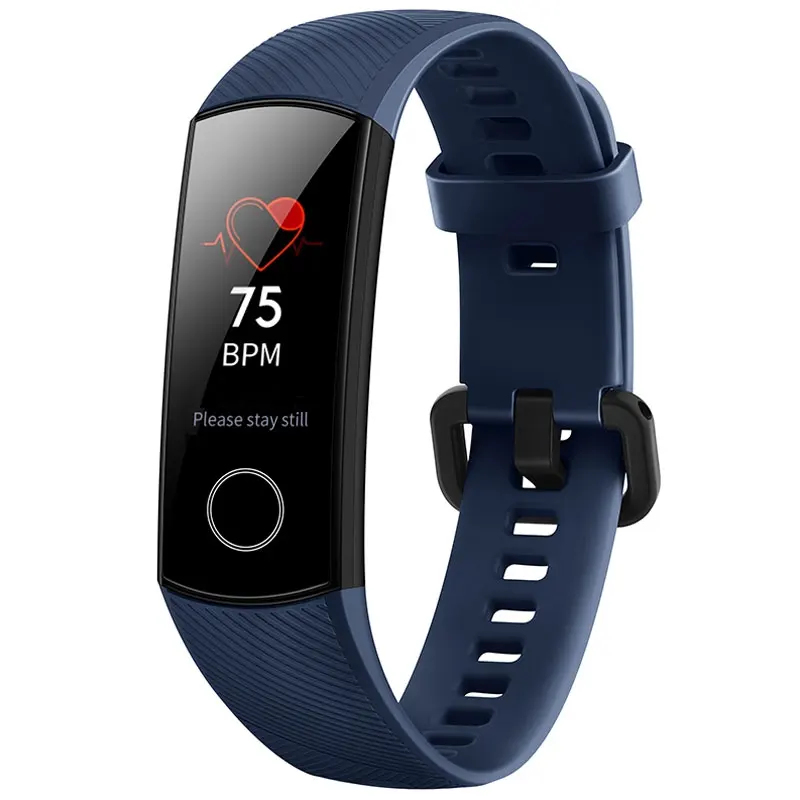 Смарт-браслет huawei Honor Band 4, 0,95, сенсорный экран, обнаружение пульса, мониторинг сна, 50 м, водонепроницаемая, носимая стандартная версия - Цвет: Blue Standard 4-1
