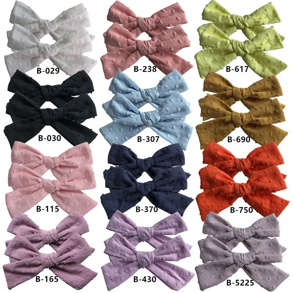 Bubble 24 pcs BEILARRY, 2 шт., 4-дюймовые зажимы из хлопчатобумажной ткани с бантиком для маленьких девочек, заколки для волос с бантиком, заколки, заколки для волос, головные уборы, аксессуары для волос - Цвет: Bubble 24 pcs