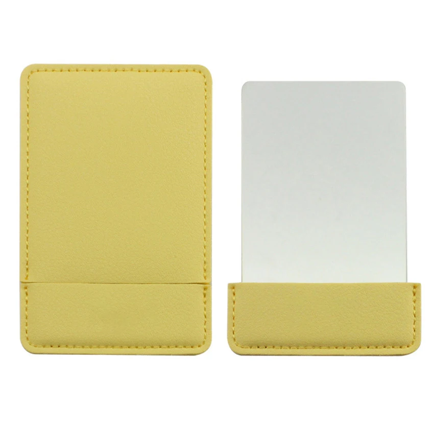 

Portable Makeup Mirror Square Stainless Steel Len Cosmetic Mirror PU Leather Beauty Make Up Mirror Hair Styling Accessories