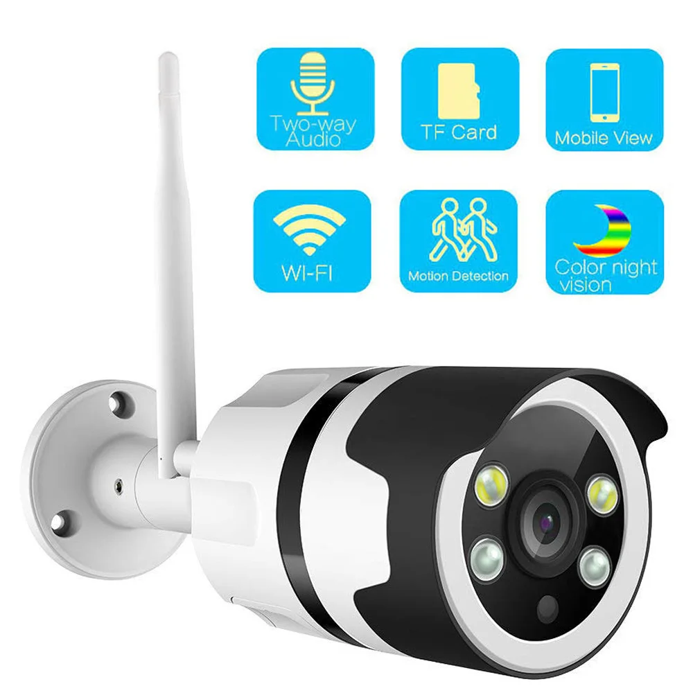 1080P 720P IP камера Wifi Водонепроницаемая металлическая Двусторонняя аудио цветная