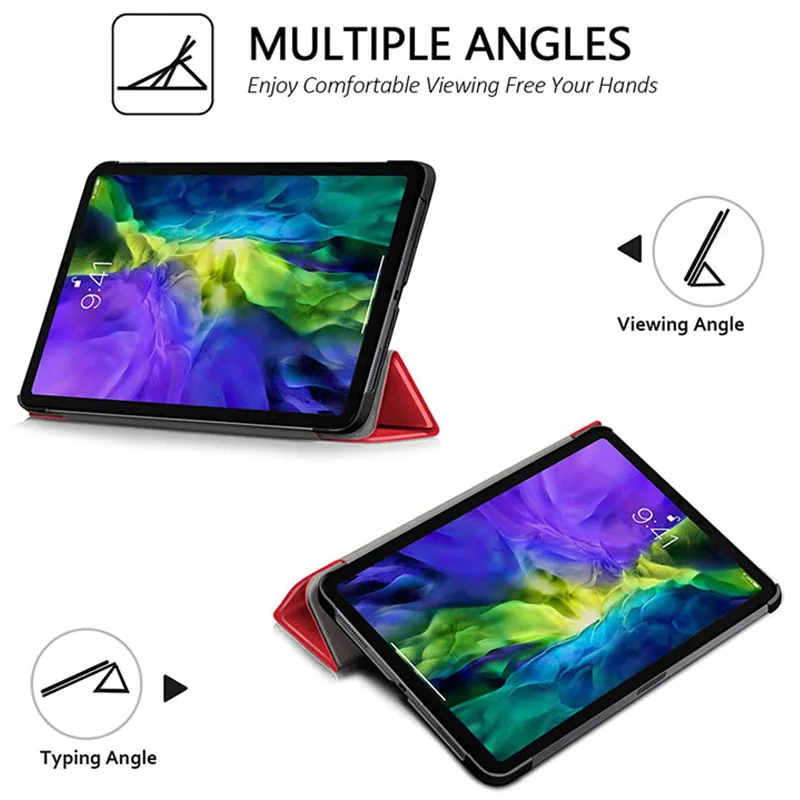 Чехол для iPad Pro 12 9 4-го поколения 2020 11 2-го чехол-книжка с подставкой дюйма