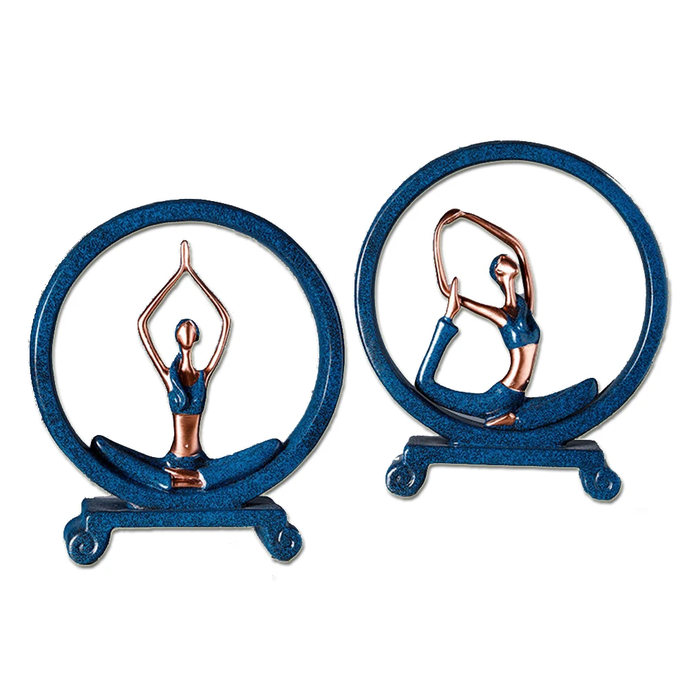 

Маленькие украшения из смолы в скандинавском стиле для девочек, Йога, украшения для гостиной, тумбы, офиса, рабочего стола, фигурка, украшени...