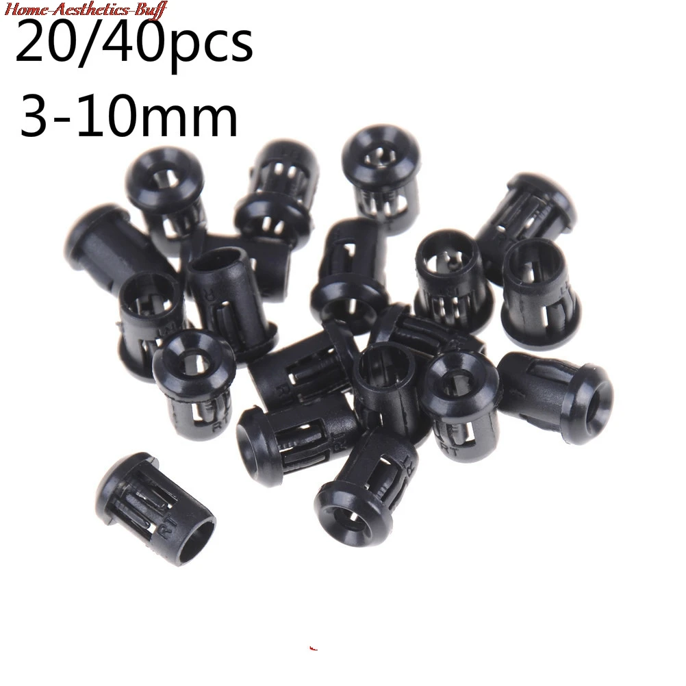 

Hot 3mm/5mm/8mm/10mm Black Plastic Socket Bases LED Lamp Diode Holder Clip Bezel Sockets Mount 20/40pcs