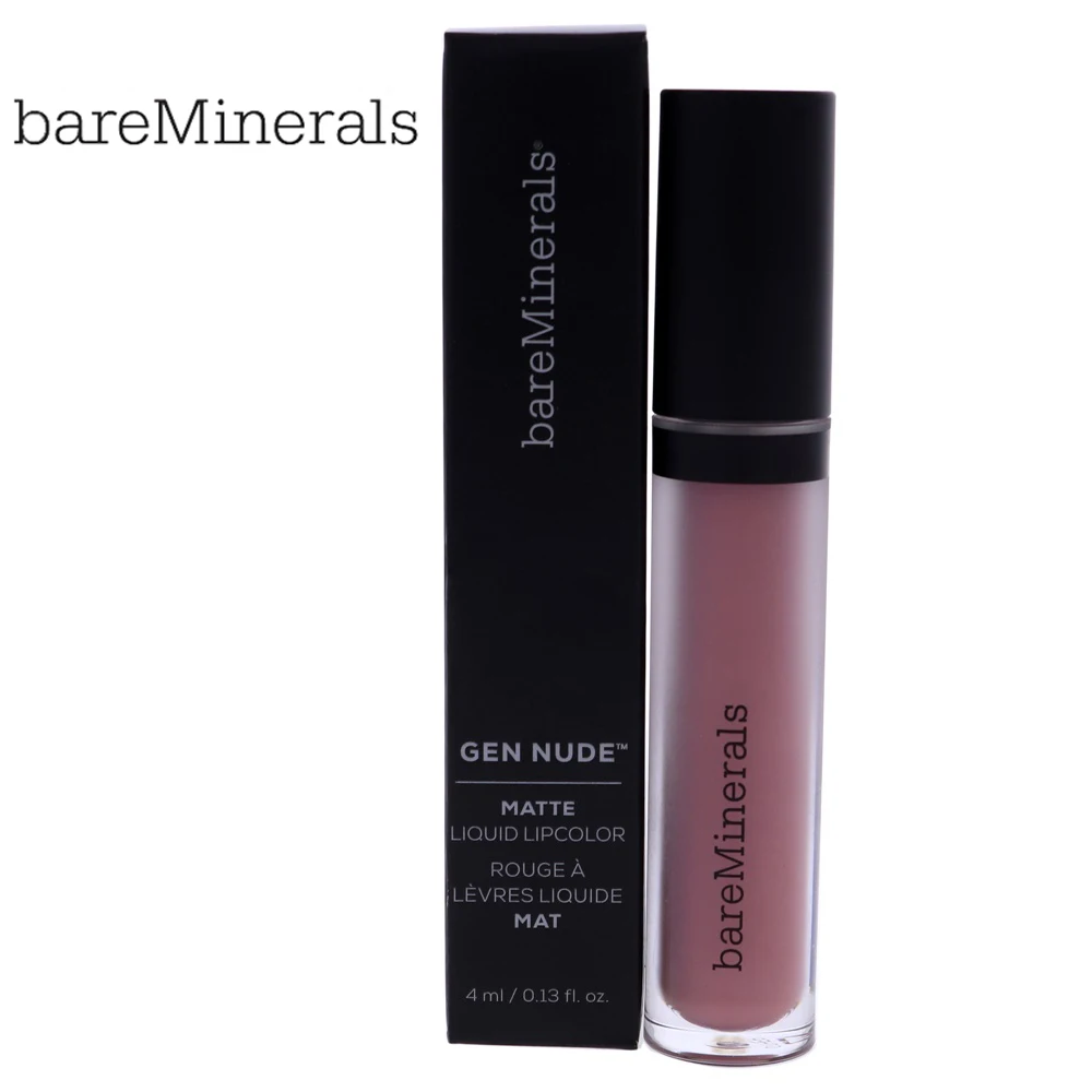 

bareMinerals Lip Gloss Makeup Matte Liquid Lip Gross Mineral Lip Makeup Long lasting Gen Nude - 0.13 oz