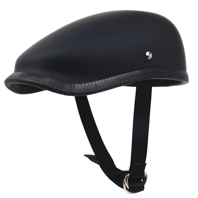 

Classic Vintage Cafe Racer Motorcycle Helmet Half Face Fiberglass Shell Light Weight for Adults Rider Vintage Geniune TT&CO