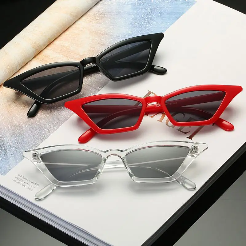 

Vintage Sunglasses Women Cat Eye Luxury Brand Designer Sun Glasses Retro Small Red ladies Sunglass Black Eyewear oculos