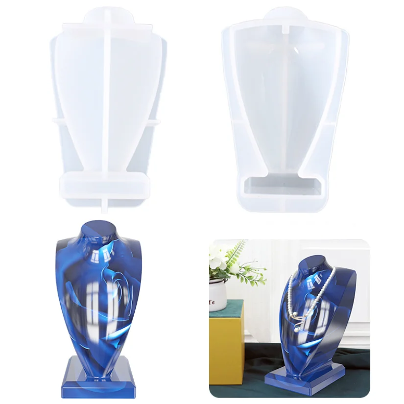

Epoxy Resin Candle Epoxy Mold Crafts Souvenir DIY Silicone Necklace Hanging Rack Family Set-up Jewelry Shape Mold Accessories