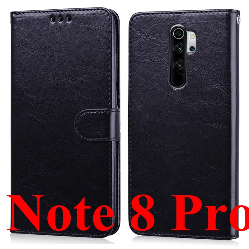Black- Note 8 Pro Чехол для телефона для Xiaomi Redmi Note 8 Pro Чехол силиконовый бампер кожаный флип-чехол для Xiaomi Redmi Note 8 PRO Note8 Pro черный Fundas - Цвет: Black- Note 8 Pro