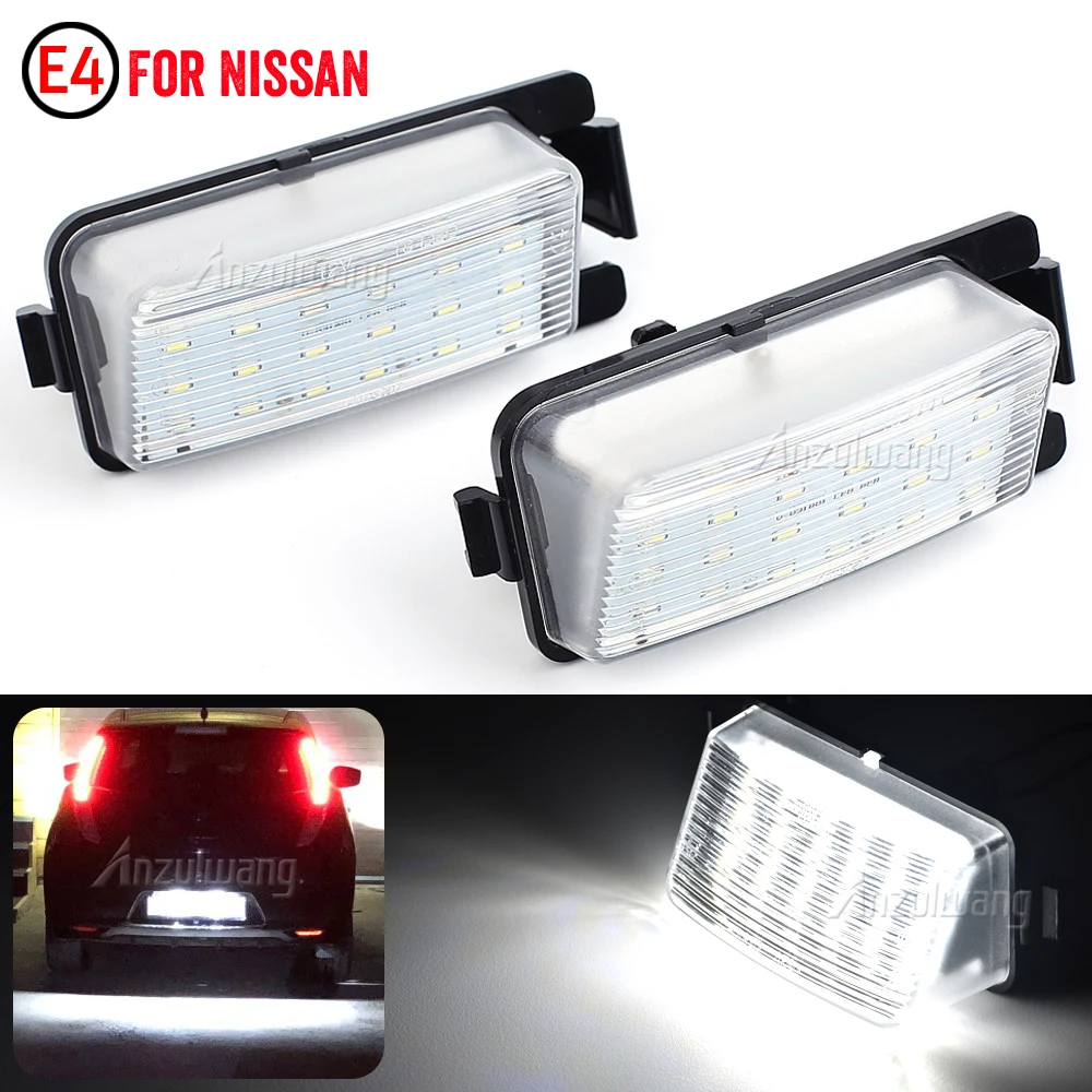 

1 Pair Car LED License Plate Lights Number Plate Lamp for Nissan Tiida Livina Versa For Infiniti Nissan Skyline V36 G35 G37 350Z