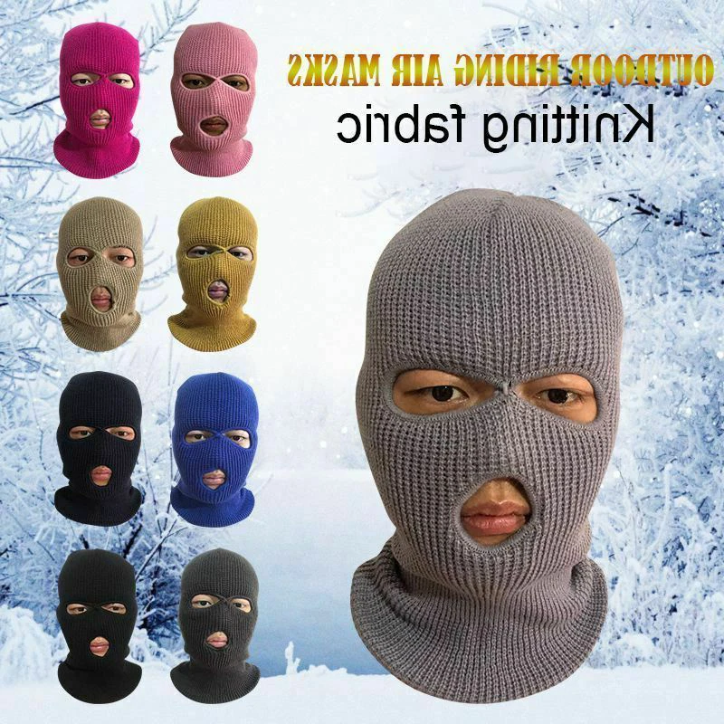 Новинка маска на все лицо с 3 отверстиями Зимняя Шапка капюшон армейские