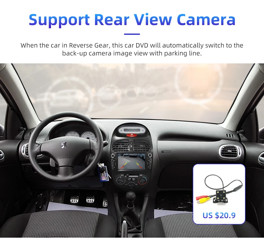 YAZH Android 9,0 Восьмиядерный gps Навигация dvd cd плеер для peugeot 206 FM радио 2002 2003 2004 2005 2006 2007 2008 стерео