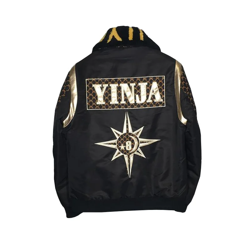 

embroidery popular down jacket personality, cultivate morality handsome men's winter 2020 true collars coat