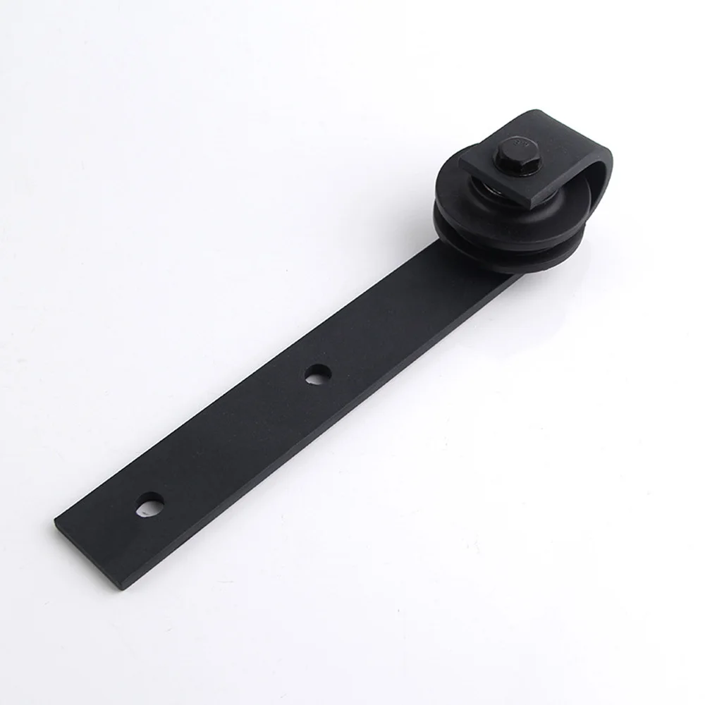 

Sliding Door Track Hardware Bedroom Wardrobe Rail Kit Wall Mount Black Wooden Door Indoor Closet Door Kitchen Door Rail Hardwar
