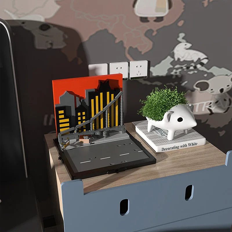

Buildmoc, супергерои, кино Batmobile, дисплей, модель MOC, строительные блоки, детские подарки, игрушки для детей, сделай сам