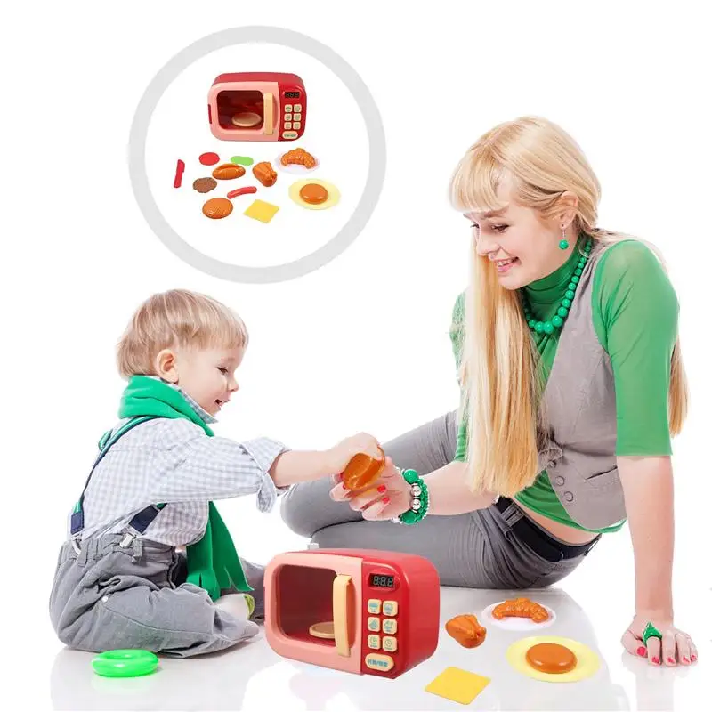

1 Set/13pcs Microwave Oven Toy Simulation Kitchen Utensils Kids Pretend Play Toy
