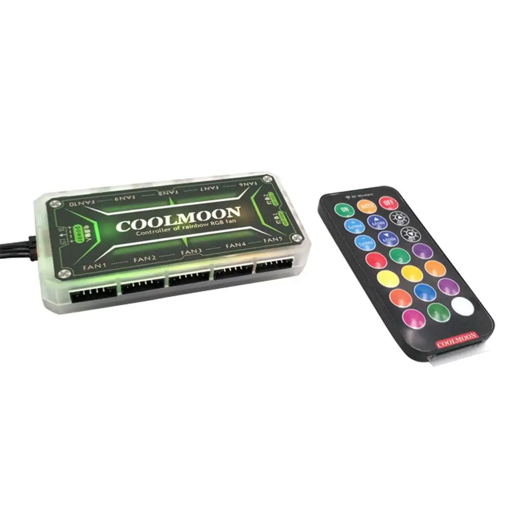 

Пульт дистанционного управления COOLMOON, 12 В, 5 А, RGB-подсветка