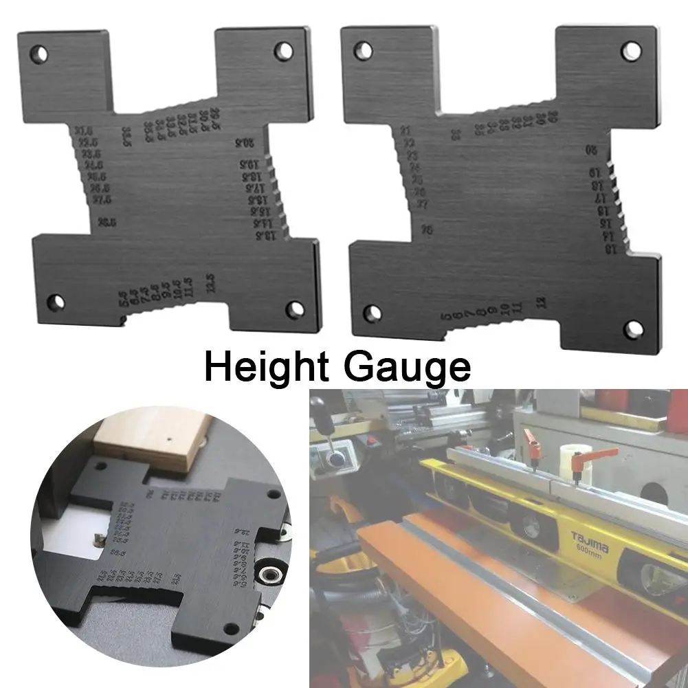 

2pcs/set Depth Height Gauge Woodworking Router Table Electric Circular Saw Engraving Machine Measuring Tool For Router Table