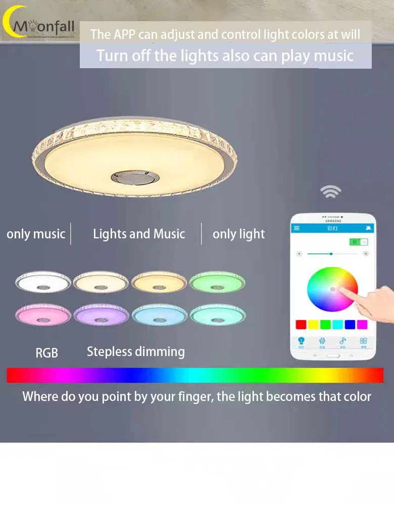 

Cmoonfall Luz Led Lampara Techo Bluetooth Музыкальные потолочные светильники скандинавский светильник для гостиной Luces для комнат декоративные светильники