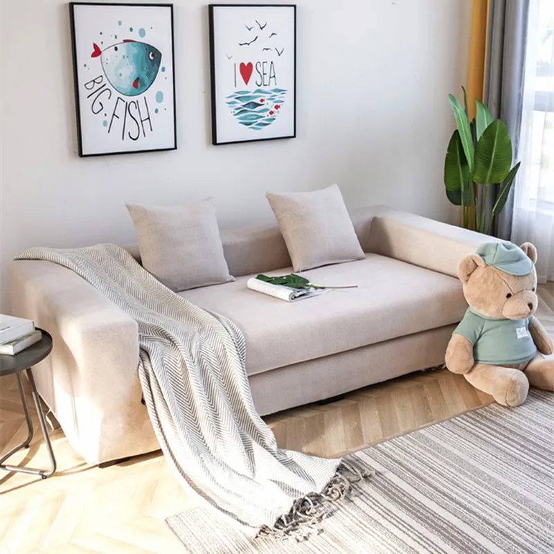 Эластичный чехол для мебели бежевое покрытие дивана в гостиную кресла|Чехлы