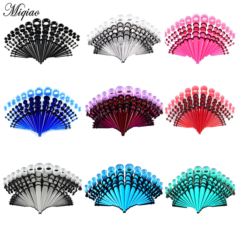 

Miqiao 1 Set Piercing Earrings Accessories Sell Well In Europe and America Acrylic Vertebral Ear Amplifying Set 50 Pcs
