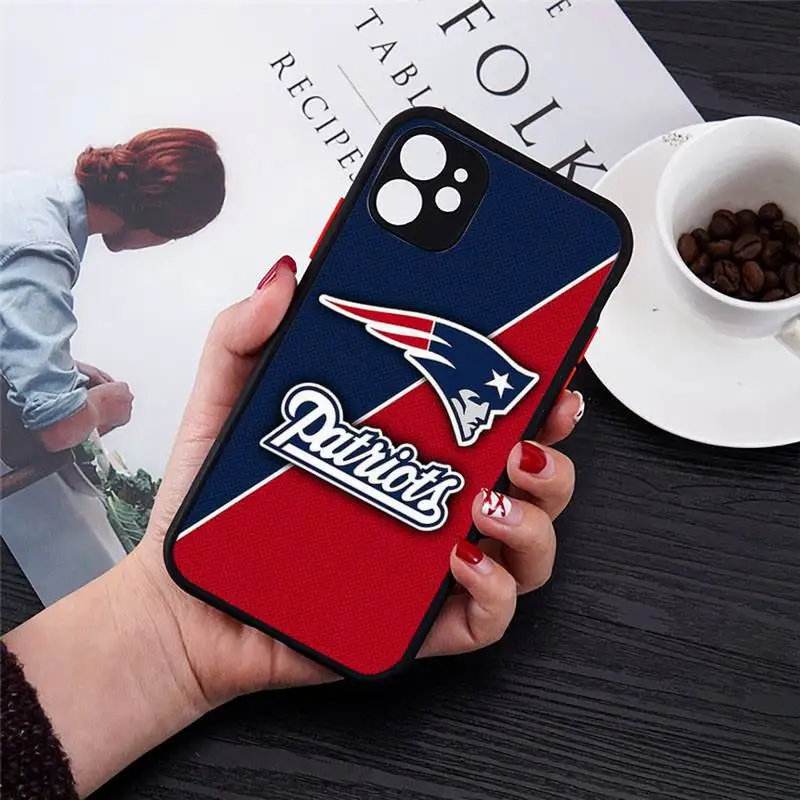 

New England Soccer Patriots Phone Case Matte Transparent for iPhone 7 8 11 12 s mini pro X XS XR MAX Plus cover funda